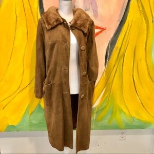 Bundle of Vintage suede coat & Pucci sunglasses